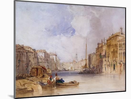 The Grand Canal, Venice watercolor and pencil on paper-William Callow-Mounted Giclee Print