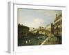 The Grand Canal, Venice, with the Rialto Bridge-Canaletto-Framed Giclee Print