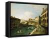 The Grand Canal, Venice, with the Rialto Bridge-Canaletto Giovanni Antonio Canal-Framed Stretched Canvas