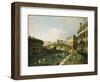 The Grand Canal, Venice, with the Rialto Bridge-Canaletto-Framed Giclee Print