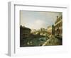 The Grand Canal, Venice, with the Rialto Bridge-Canaletto-Framed Giclee Print