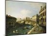 The Grand Canal, Venice, with the Rialto Bridge-Canaletto-Mounted Giclee Print