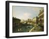 The Grand Canal, Venice, with the Rialto Bridge-Canaletto-Framed Giclee Print