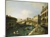 The Grand Canal, Venice, with the Rialto Bridge-Canaletto-Mounted Giclee Print