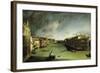 The Grand Canal, View of the Palazzo Balbi Towards the Rialto Bridge, 1724-Canaletto-Framed Giclee Print