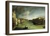 The Grand Canal, View of the Palazzo Balbi Towards the Rialto Bridge, 1724-Canaletto-Framed Giclee Print