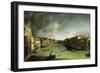 The Grand Canal, View of the Palazzo Balbi Towards the Rialto Bridge, 1724-Canaletto-Framed Giclee Print