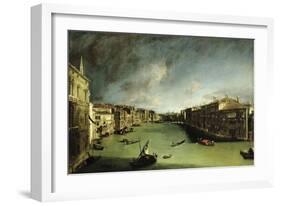 The Grand Canal, View of the Palazzo Balbi Towards the Rialto Bridge, 1724-Canaletto-Framed Giclee Print
