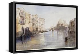 The Grand Canal, with Santa Maria Della Salute, Venice, Italy, 1865-Edward Lear-Framed Stretched Canvas