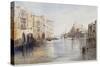 The Grand Canal, with Santa Maria Della Salute, Venice, Italy, 1865-Edward Lear-Stretched Canvas