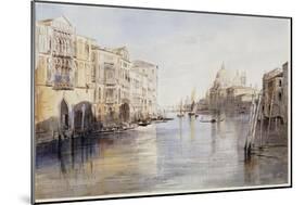 The Grand Canal, with Santa Maria Della Salute, Venice, Italy, 1865-Edward Lear-Mounted Giclee Print