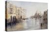 The Grand Canal, with Santa Maria Della Salute, Venice, Italy, 1865-Edward Lear-Stretched Canvas