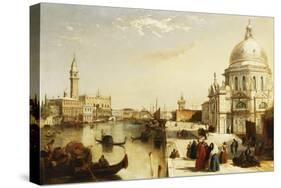 The Grand Canal with Santa Maria Della Salute, Venice-Edward Pritchett-Stretched Canvas