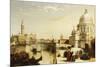 The Grand Canal with Santa Maria Della Salute, Venice-Edward Pritchett-Mounted Giclee Print