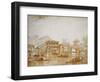 The Grand Canal with the Ca' Pesaro-Francesco Guardi-Framed Giclee Print