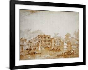 The Grand Canal with the Ca' Pesaro-Francesco Guardi-Framed Giclee Print