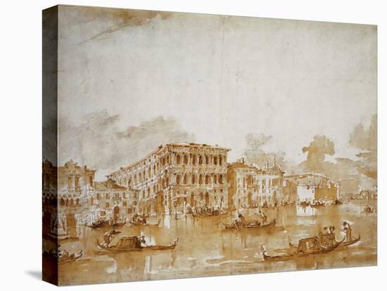 The Grand Canal with the Ca' Pesaro-Francesco Guardi-Stretched Canvas