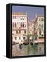 The Grand Canal with the Campanile of St Maria Gloriosa dei Frari, Venice-Rubens Santoro-Framed Stretched Canvas