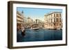 The Grand Canal with the Rialto Bridge, Venice, Italy-null-Framed Art Print