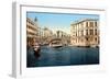 The Grand Canal with the Rialto Bridge, Venice, Italy-null-Framed Art Print