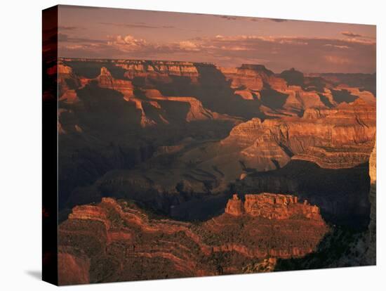 The Grand Canyon at Sunset from the South Rim, Unesco World Heritage Site, Arizona, USA-Tony Gervis-Stretched Canvas