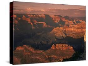 The Grand Canyon at Sunset from the South Rim, Unesco World Heritage Site, Arizona, USA-Tony Gervis-Stretched Canvas