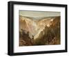 The Grand Canyon of the Yellowstone, C.1884 (Oil on Canvas)-Thomas Hill-Framed Giclee Print