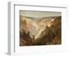 The Grand Canyon of the Yellowstone, C.1884 (Oil on Canvas)-Thomas Hill-Framed Giclee Print