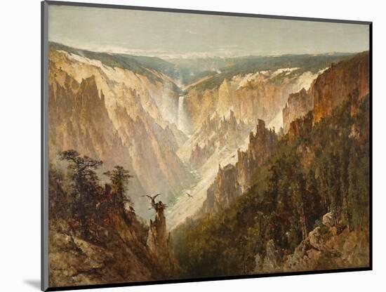 The Grand Canyon of the Yellowstone, C.1884 (Oil on Canvas)-Thomas Hill-Mounted Giclee Print