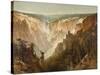The Grand Canyon of the Yellowstone, C.1884 (Oil on Canvas)-Thomas Hill-Stretched Canvas