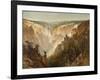 The Grand Canyon of the Yellowstone, C.1884 (Oil on Canvas)-Thomas Hill-Framed Giclee Print