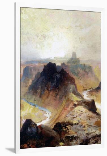 The Grand Canyon, Utah, 1874 (Oil on Paper)-Thomas Moran-Framed Giclee Print