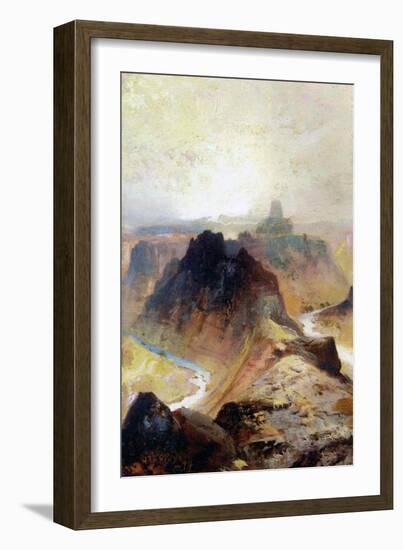 The Grand Canyon, Utah, 1874 (Oil on Paper)-Thomas Moran-Framed Giclee Print