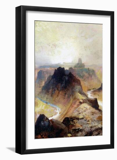 The Grand Canyon, Utah, 1874 (Oil on Paper)-Thomas Moran-Framed Giclee Print