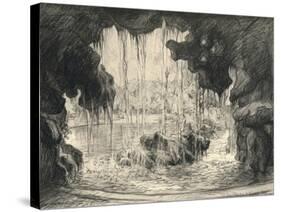 The Grand Cascade, Bois De Boulogne, 1915-Frank Milton Armington-Stretched Canvas