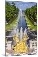 The Grand Cascade of Peterhof, Peter the Great's Palace, St. Petersburg, Russia, Europe-Michael Nolan-Mounted Photographic Print