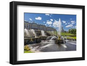 The Grand Cascade of Peterhof, Peter the Great's Palace, St. Petersburg, Russia, Europe-Michael Nolan-Framed Photographic Print