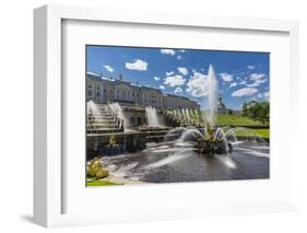 The Grand Cascade of Peterhof, Peter the Great's Palace, St. Petersburg, Russia, Europe-Michael Nolan-Framed Photographic Print