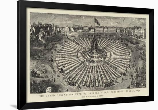 The Grand Coronation Fete on Parker's Piece, Cambridge, 28 June 1838-George Snr Scharf-Framed Giclee Print