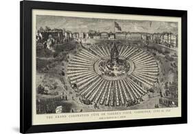 The Grand Coronation Fete on Parker's Piece, Cambridge, 28 June 1838-George Snr Scharf-Framed Giclee Print