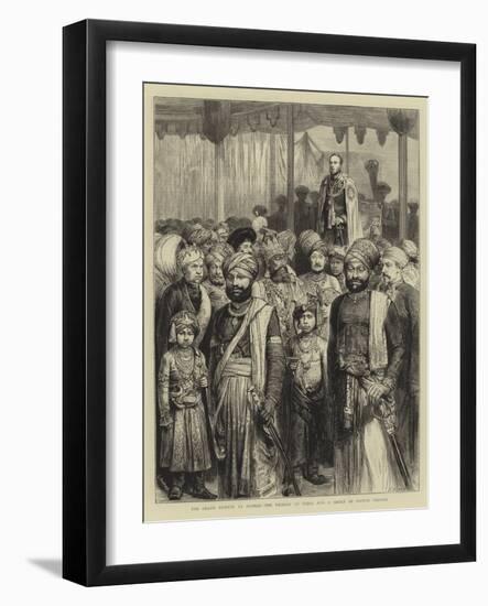 The Grand Durbar at Bombay, the Viceroy of India and a Group of Native Princes-Godefroy Durand-Framed Giclee Print