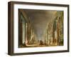 The Grand Galery of the Louvre-Hubert Robert-Framed Giclee Print