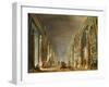 The Grand Galery of the Louvre-Hubert Robert-Framed Giclee Print