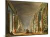 The Grand Galery of the Louvre-Hubert Robert-Mounted Giclee Print