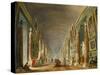 The Grand Galery of the Louvre-Hubert Robert-Stretched Canvas