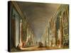 The Grand Galery of the Louvre-Hubert Robert-Stretched Canvas