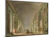 The Grand Gallery of the Louvre Between 1801 and 1805-Hubert Robert-Mounted Giclee Print