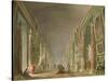 The Grand Gallery of the Louvre Between 1801 and 1805-Hubert Robert-Stretched Canvas