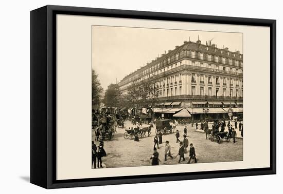 The Grand Hotel and the Cafe de la Paix-A. Pepper-Framed Stretched Canvas