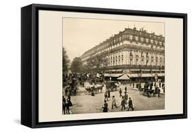 The Grand Hotel and the Cafe de la Paix-A. Pepper-Framed Stretched Canvas